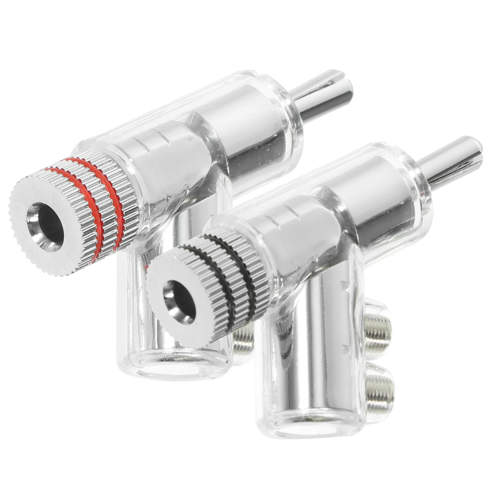 

2pcs Gold-plated Rhodium-plated Banana Plugs Speaker Wire Cable Connectors High Fidelity Solderless 45 Degree Angled Locking