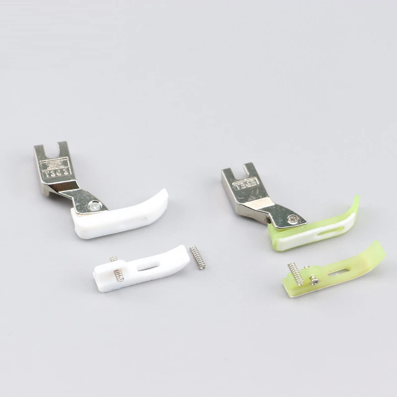 10pcs T363 Narrow Presser Foot Zipper Presser Foot 0.3 Cow Tendon Plastic Small Presser Foot