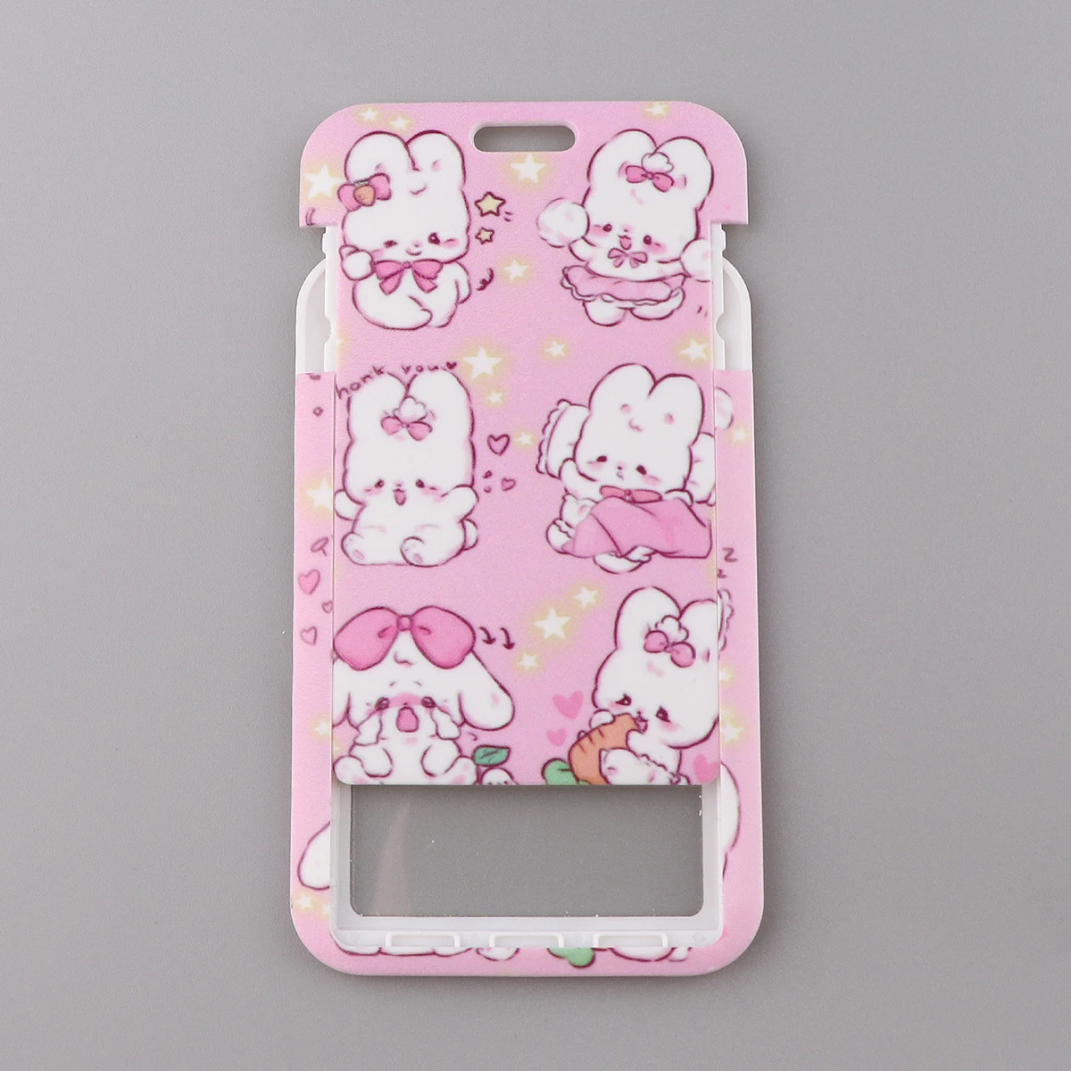 Cartoon Pink Lanyard  Cute Rabbit Neck Strap Key Lanyard ID Card Gym Phone with USB ID Holder DIY Lanyards