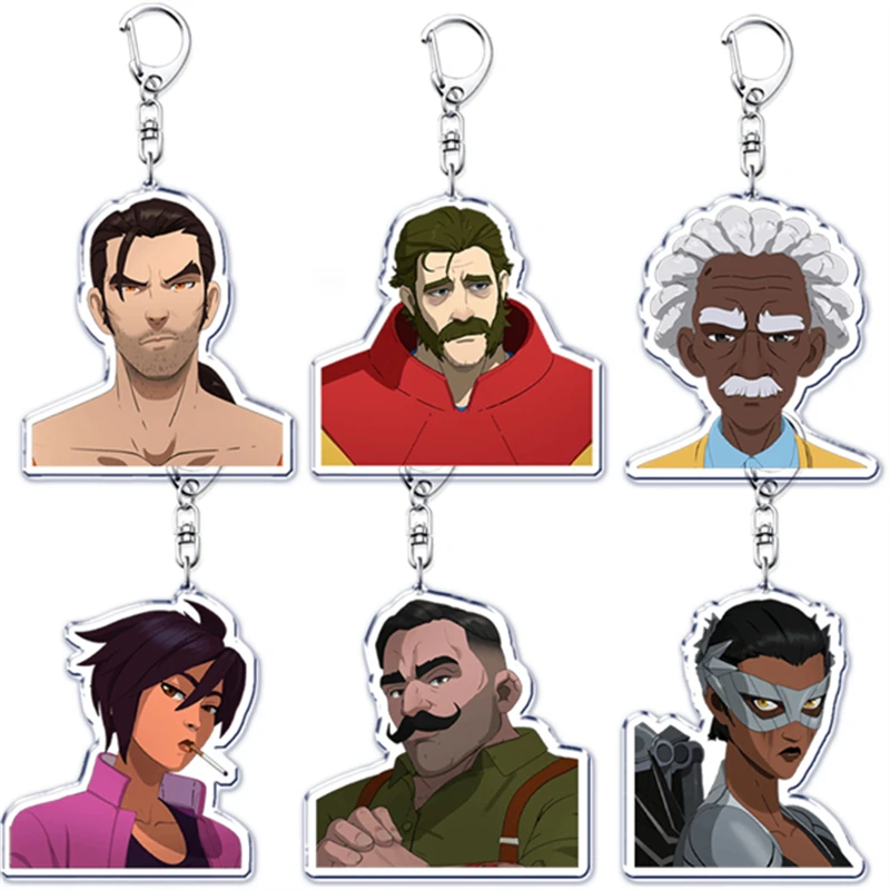 لعبة فيديو Mecha Man المفاتيح للإكسسوارات شقراء السترة روبرت روبرتسون غير مرئية كيرينغ مجوهرات الألعاب المشجعين الأصدقاء الهدايا #1