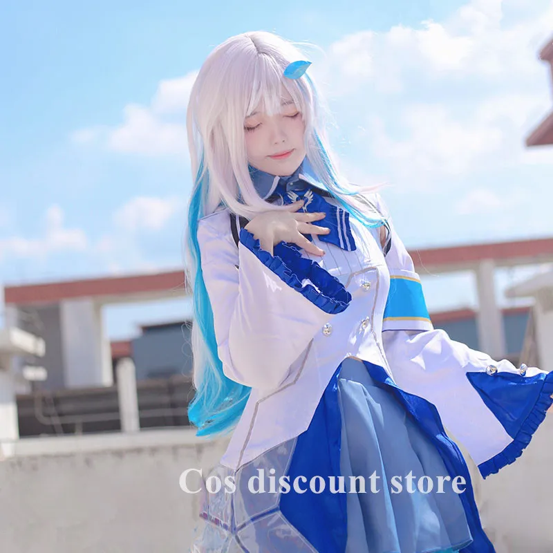 New VTuber Lize Helesta Cosplay Costume Coat Skirt Top Suit Carnaval Halloween Clothes Women Girls Comic-con Party Full Set