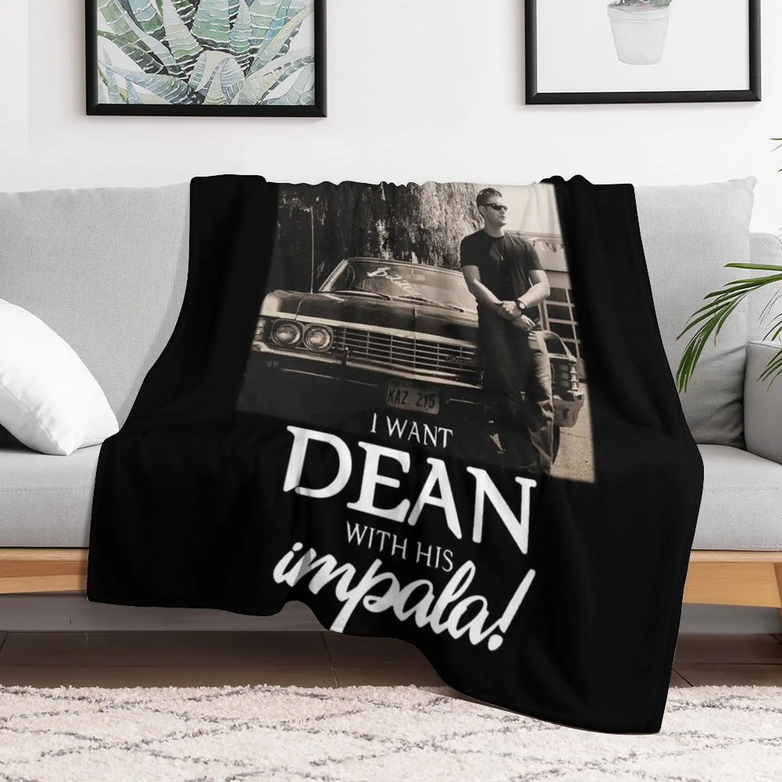 Forget The Prince Charming With A Horse. I Want Dean With His Impala Throw Blanket Softest Moving Sofa Throw Blankets