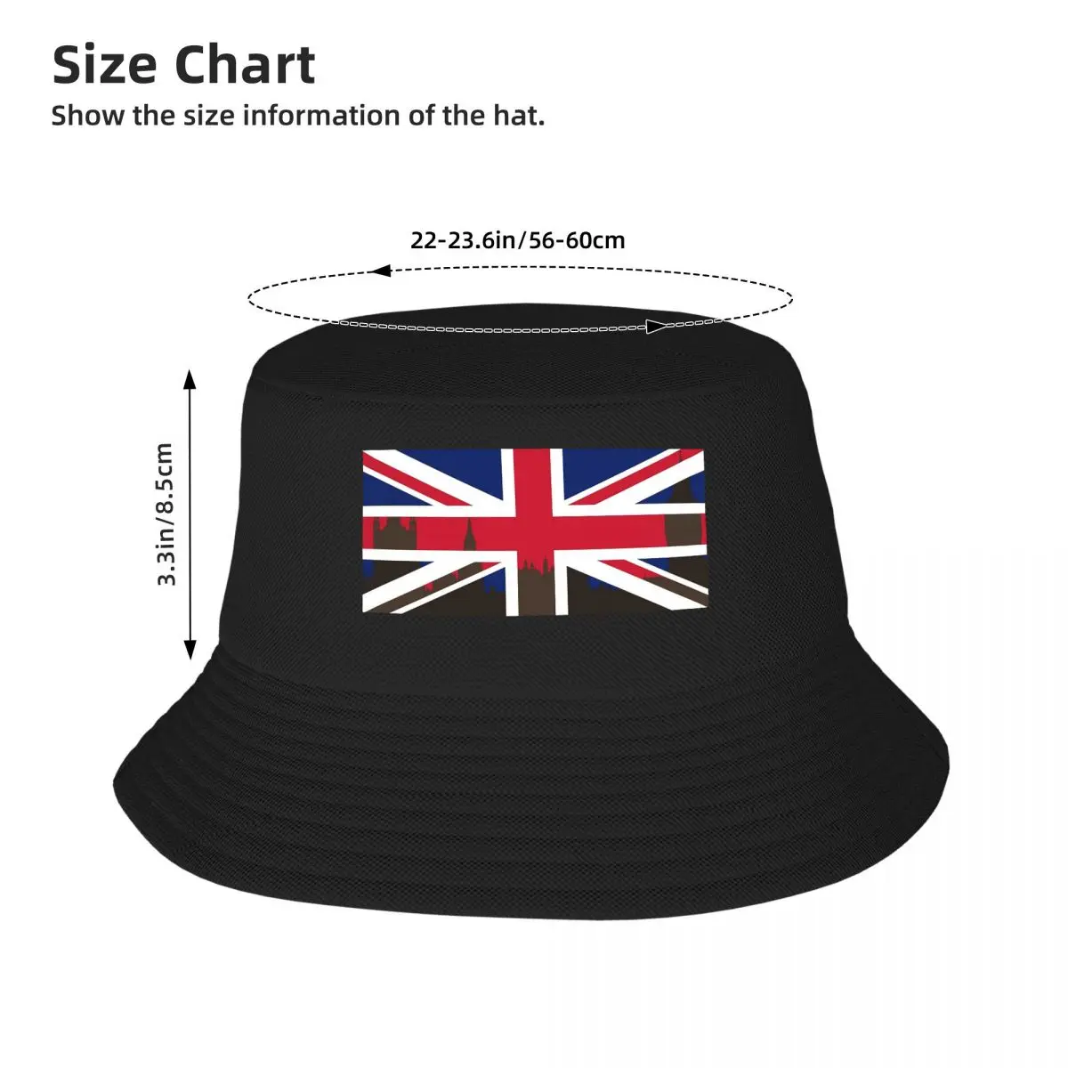 Union Jack Houses Of Parliament Bucket Hats Panama For Man Woman Bob Hats Outdoor Fisherman Hats Summer Beach Fishing Unisex Cap