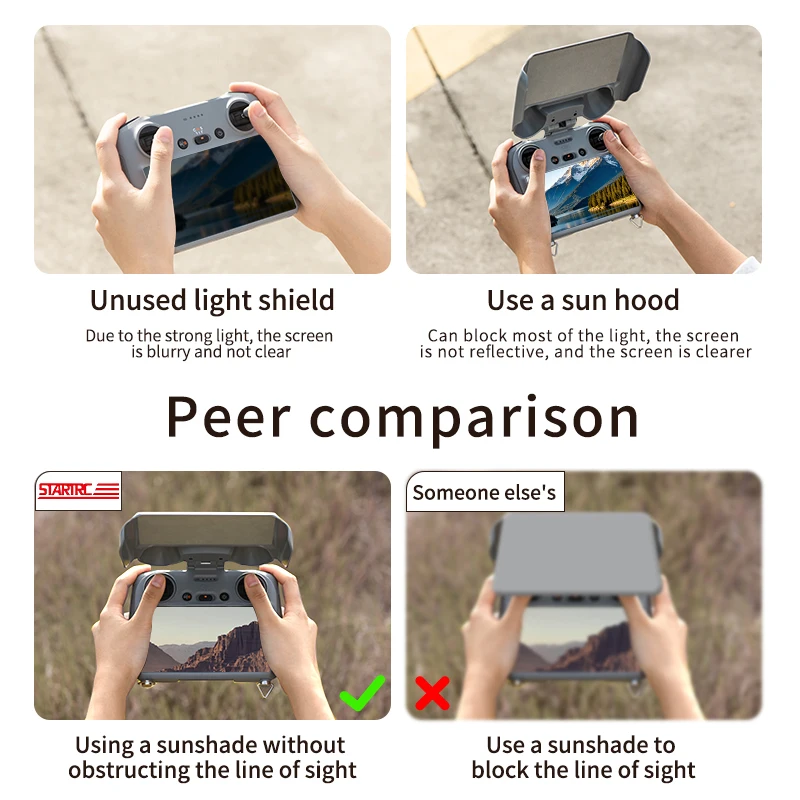 STARTRC is suitable for DJI Mini3pro drone RC remote control with screen sunshade protective cover universal accessories