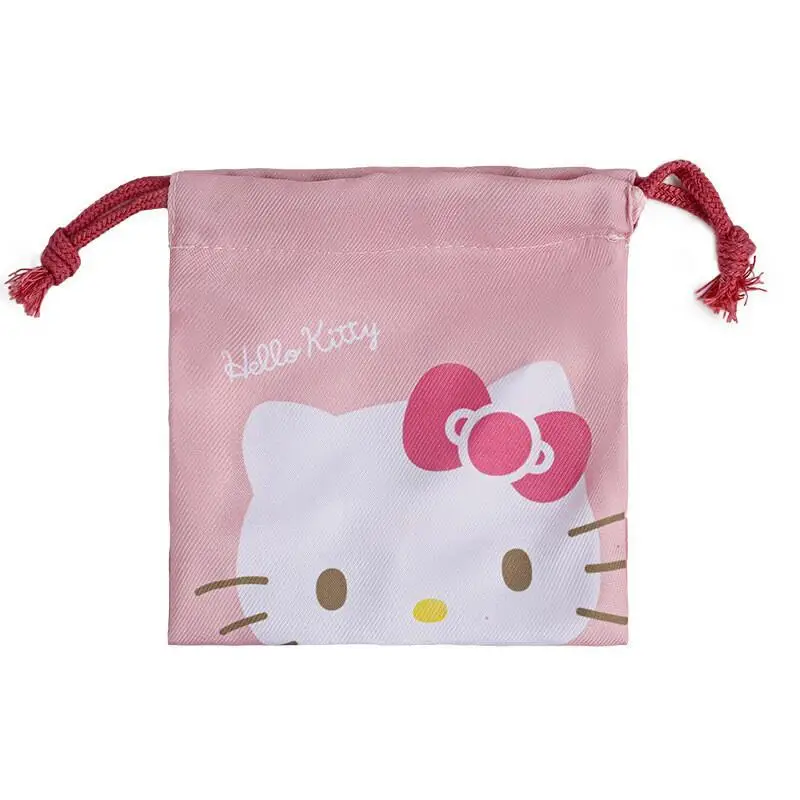 Sanrio bolsa de almacenamiento bolsa de cosméticos varios dibujos animados lindo conejito bolsillo niños estudiante pequeño cordón bolsa de tela de poliéster