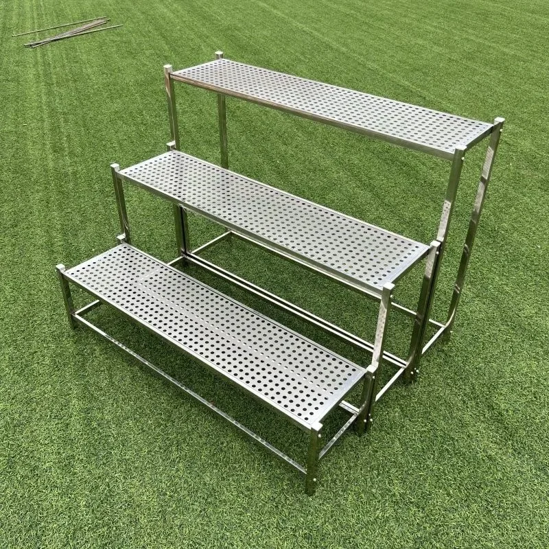 Ladder flower stand outdoor simple single-layer balcony outdoor multi-layer stainless steel wrought iron