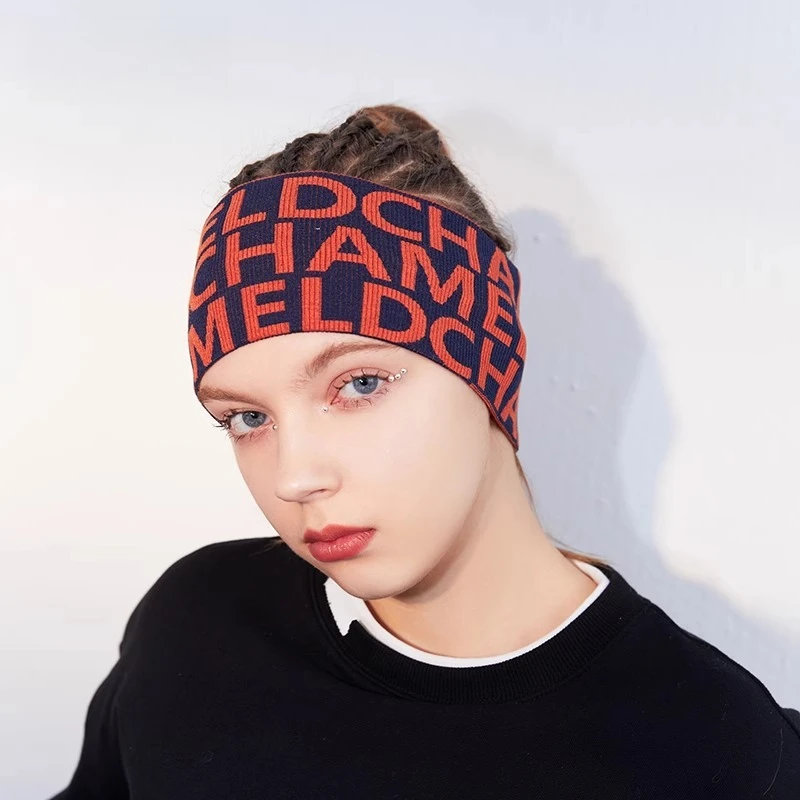 

Exaggerated Personality English Letter Headband Female Simple Versatile Sports Style Internet Celebrity Tide Headdress