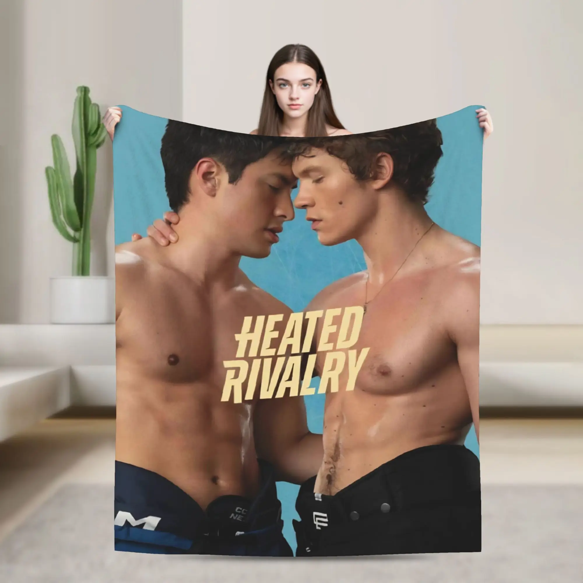 Heated Rivalry Blankets Flannel Canadian TV Show Lightweight Thin Throw Blankets for Bedding Couch Bed Rug