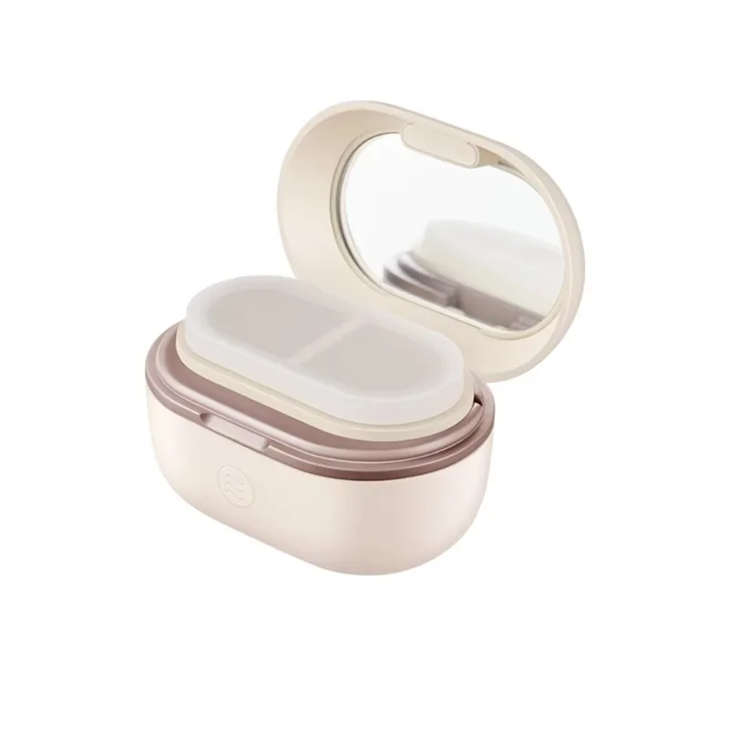 

Mini Contact Lens Cleaner Compact Contact Lenses Portable High Frequency Cleaner Rechargeable with Mirror