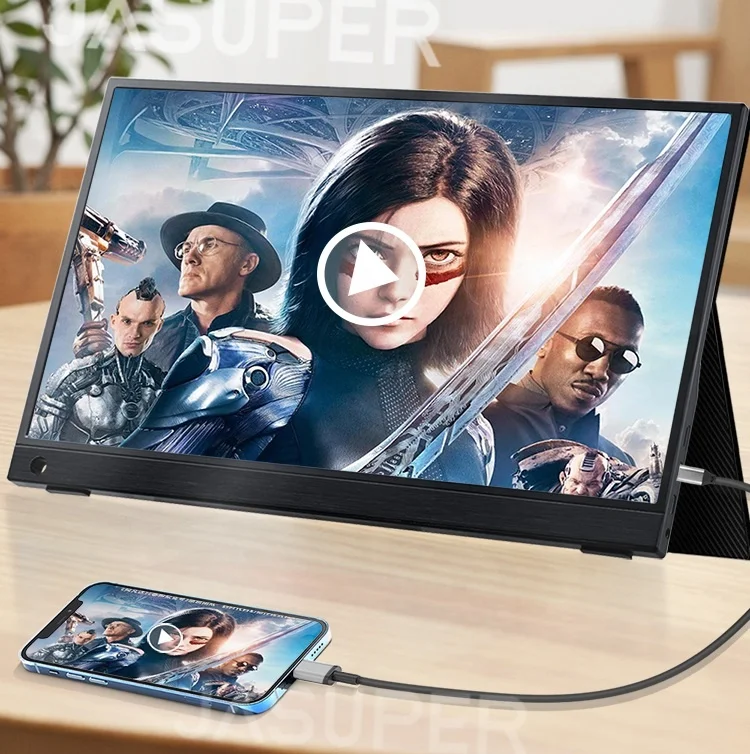 Computer Portable Lcd Monitor 1920*1080 Ips 13.3 Inch Portable Monitor PC Monitor Gaming USB HD Type-C for Laptop PS4 X-box