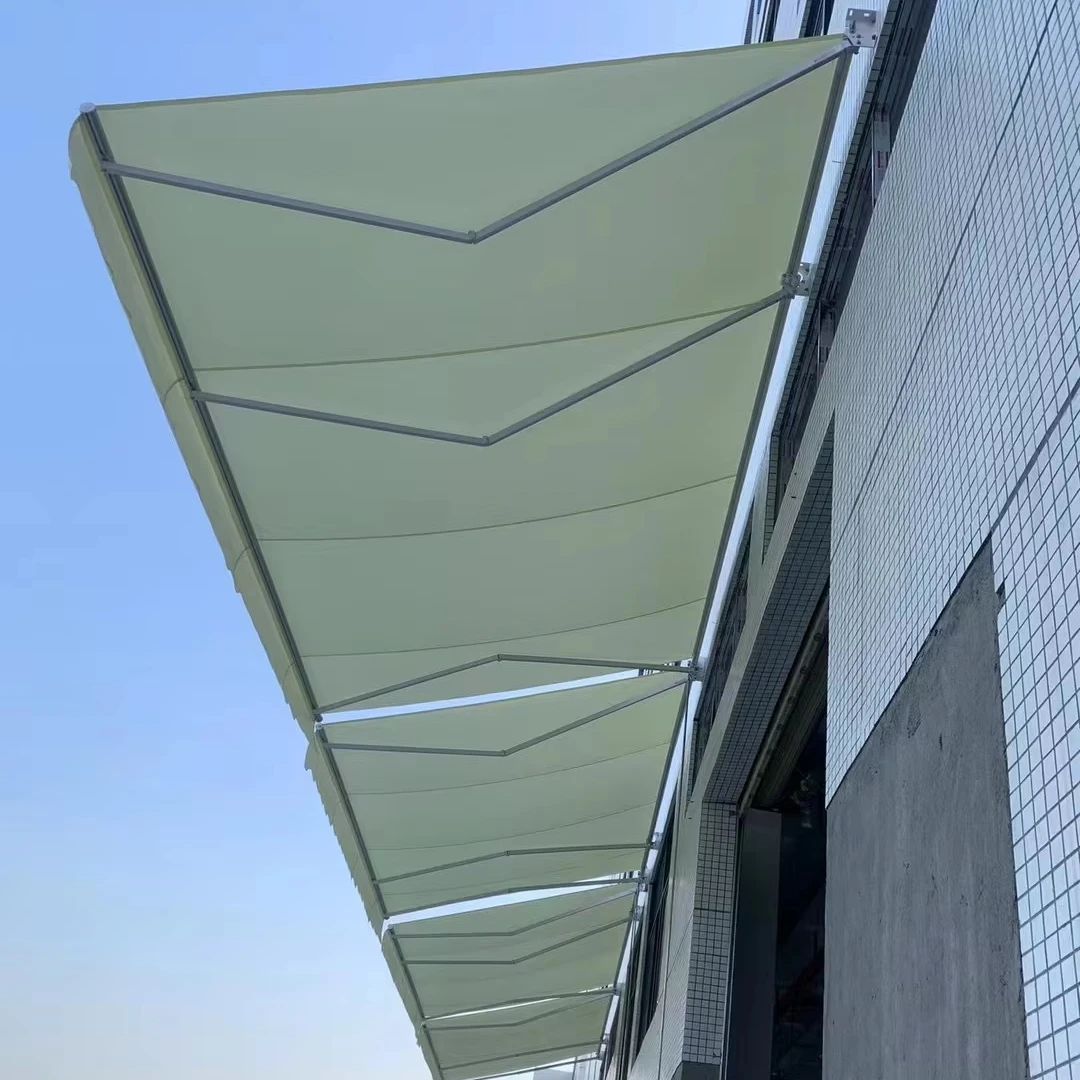 HOT Sale Black Metal Aluminum Alloy Frame Wall Mounted Sunshade Waterproof Retractable Outdoor Awning Manual for Patio Balcony