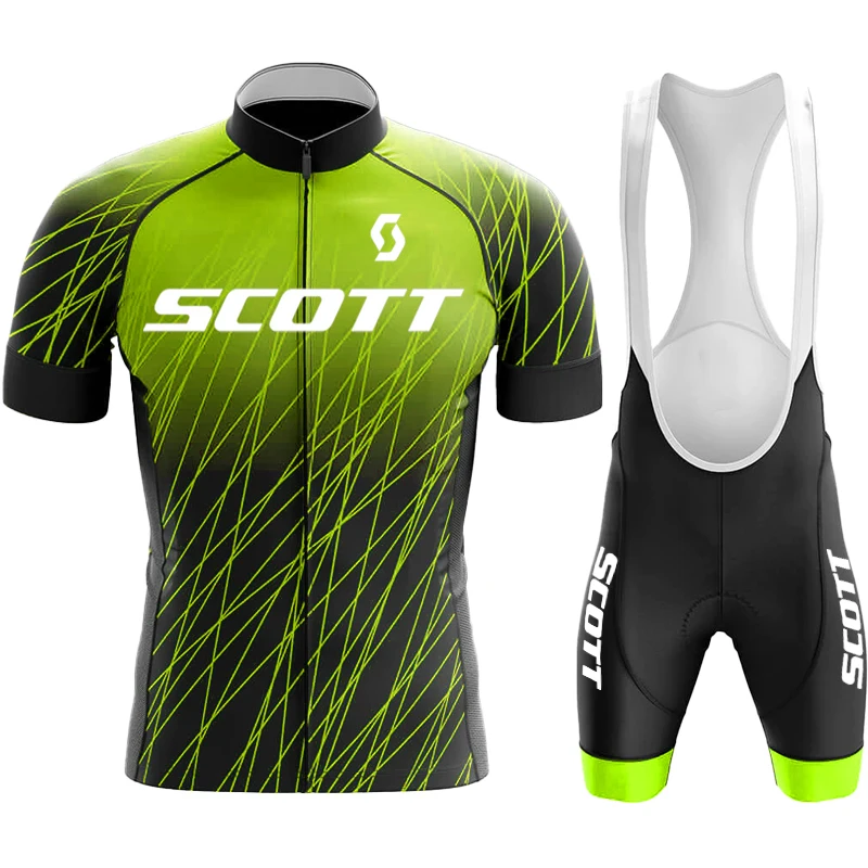 SCOTT Cycling Jersey Men Clothing Men\'s Sports Set Bike Jersey Mtb Man Cycle Wear Bib Shorts Short Sets Maillot Cyclisme Bycicle