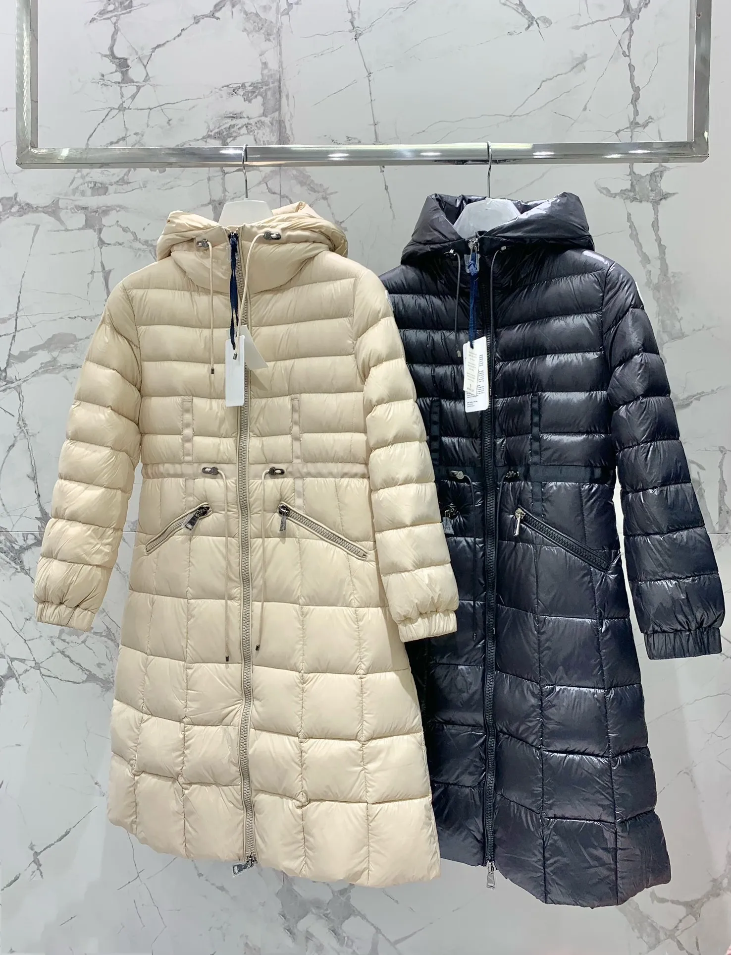 

Women's Clothing High quality warm pocket zipper cuffs down jacket Winter New