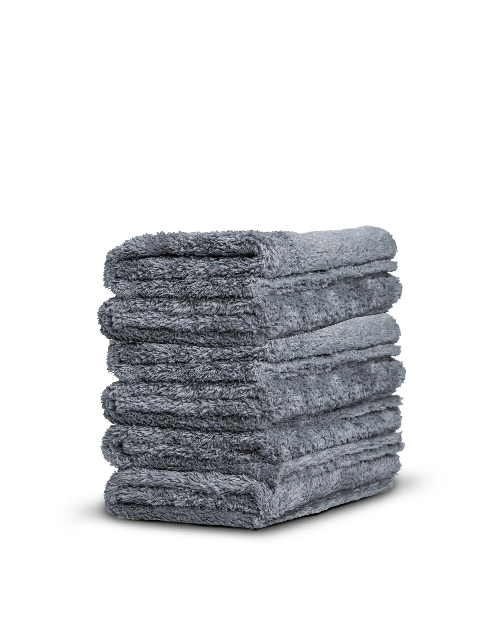 

Borderless Grey Microfiber Towel 6 Pack 480GSM Ultra Soft Car Detailing Cleaning Drying Cloth 16x16 Inch