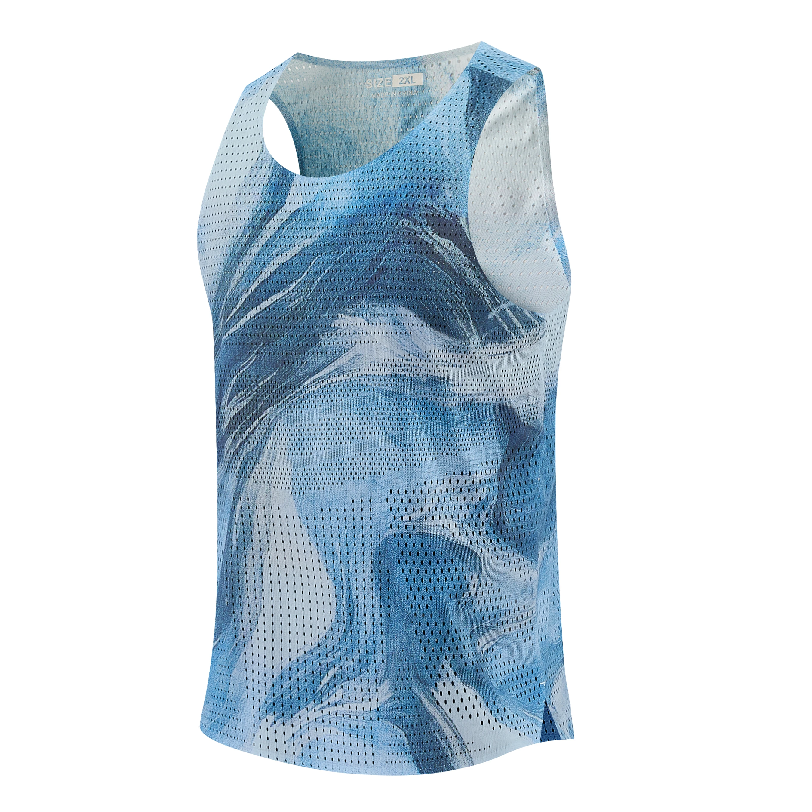 Mens Running Vests Hole Breathable Ultralight Tops Marathon Athletics Speed Outdoor Sport Gym Fitness Sleeveless Shirts Clothing