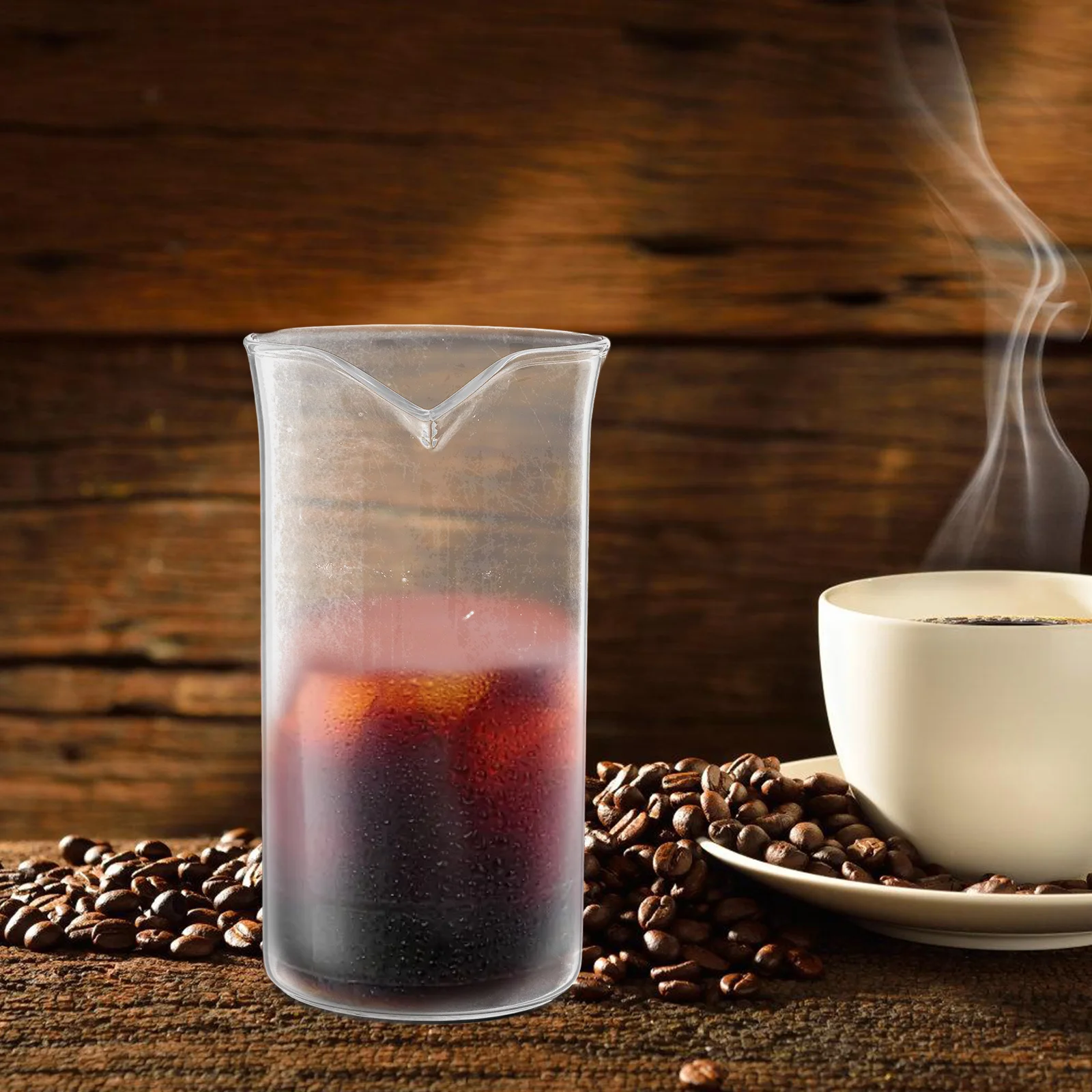 

Beaker for Coffee Press Glassware Replacement Cup Clear Pitcher for Tea Brewing Iced Beverage 6 Cup Glass Tea Maker