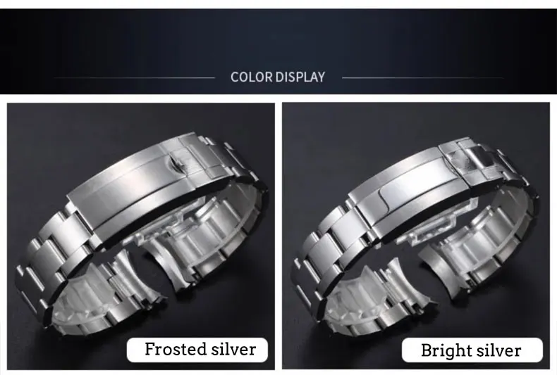 20 mm 904L Uhrenarmbänder für SUB DAYTONA NH35 NH36 Rolex Herren-Uhrenarmband mit Glide-Lock-Verschluss, massives Edelstahl-Uhrenarmband – Detail 7