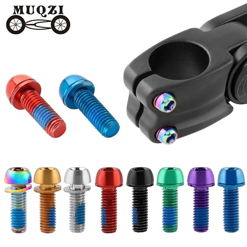 AliExpress MUQZI 6pcs Bike M6x17mm Crank Arm Fixing Bolts Bicycle Disc Brake Caliper Bolts MTB Stem Screws DROPSHIPPING