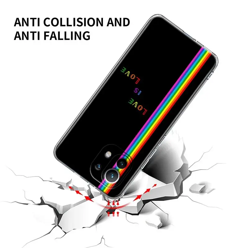 حافظة لهاتف شاومي 12T Pro 12 11X 10T 11T 13 Pro نوت 10 9T غطاء شفاف للمثليين المثليين LGBT