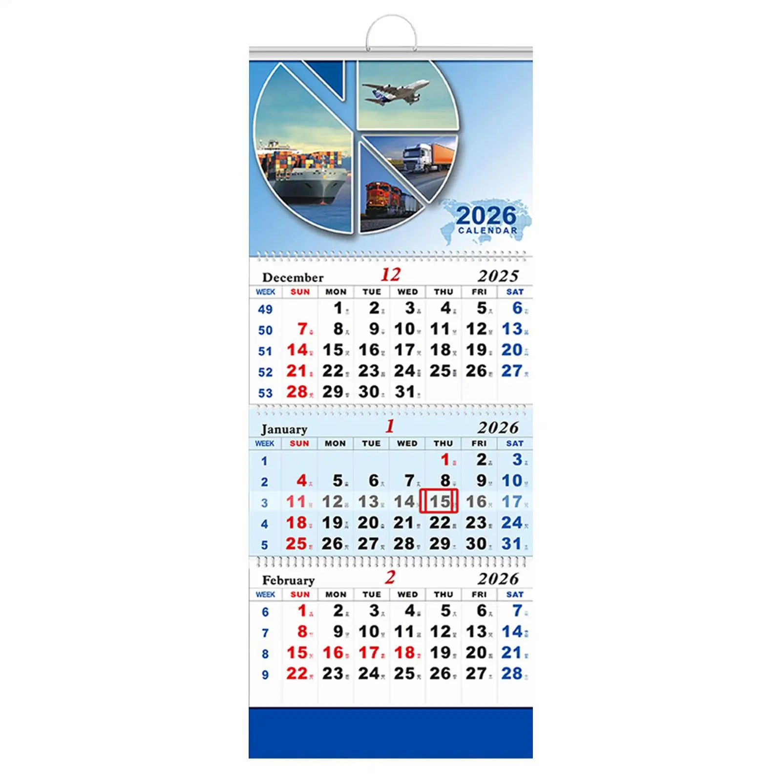 Calendar for 2026 3 Months Schedule Organizer Wall Hangable Calendar for Friends Family Living Room Study Apartment