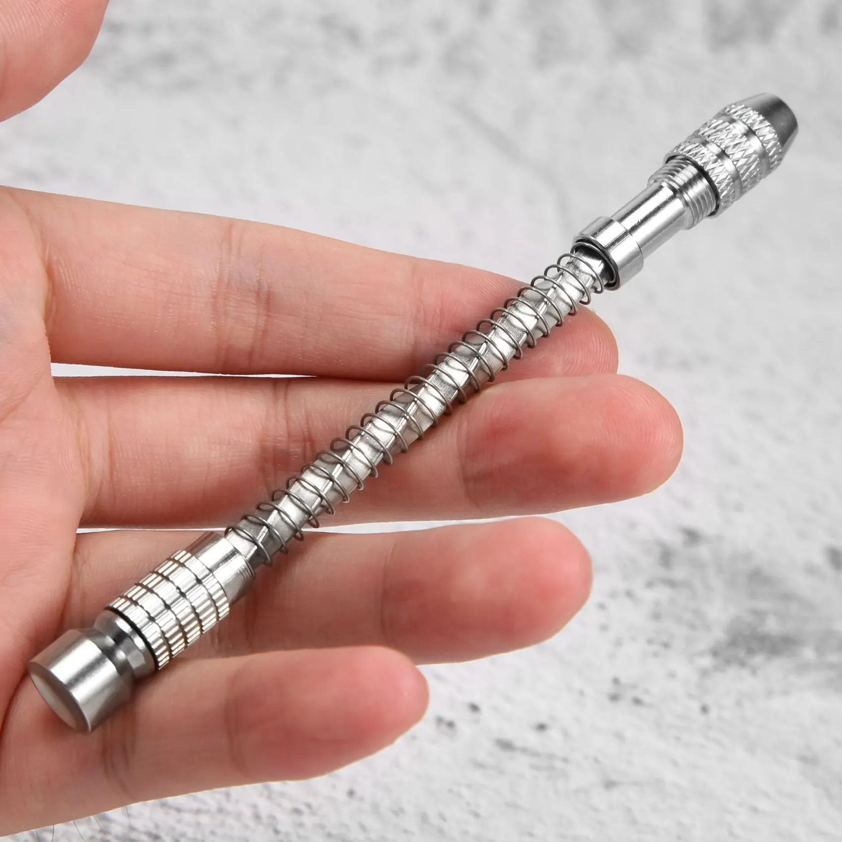 

Delighted- 21pcs Pin Vise Hand Spiral Drill Mini Micro-Drill Bits Set Index Semi-automatic