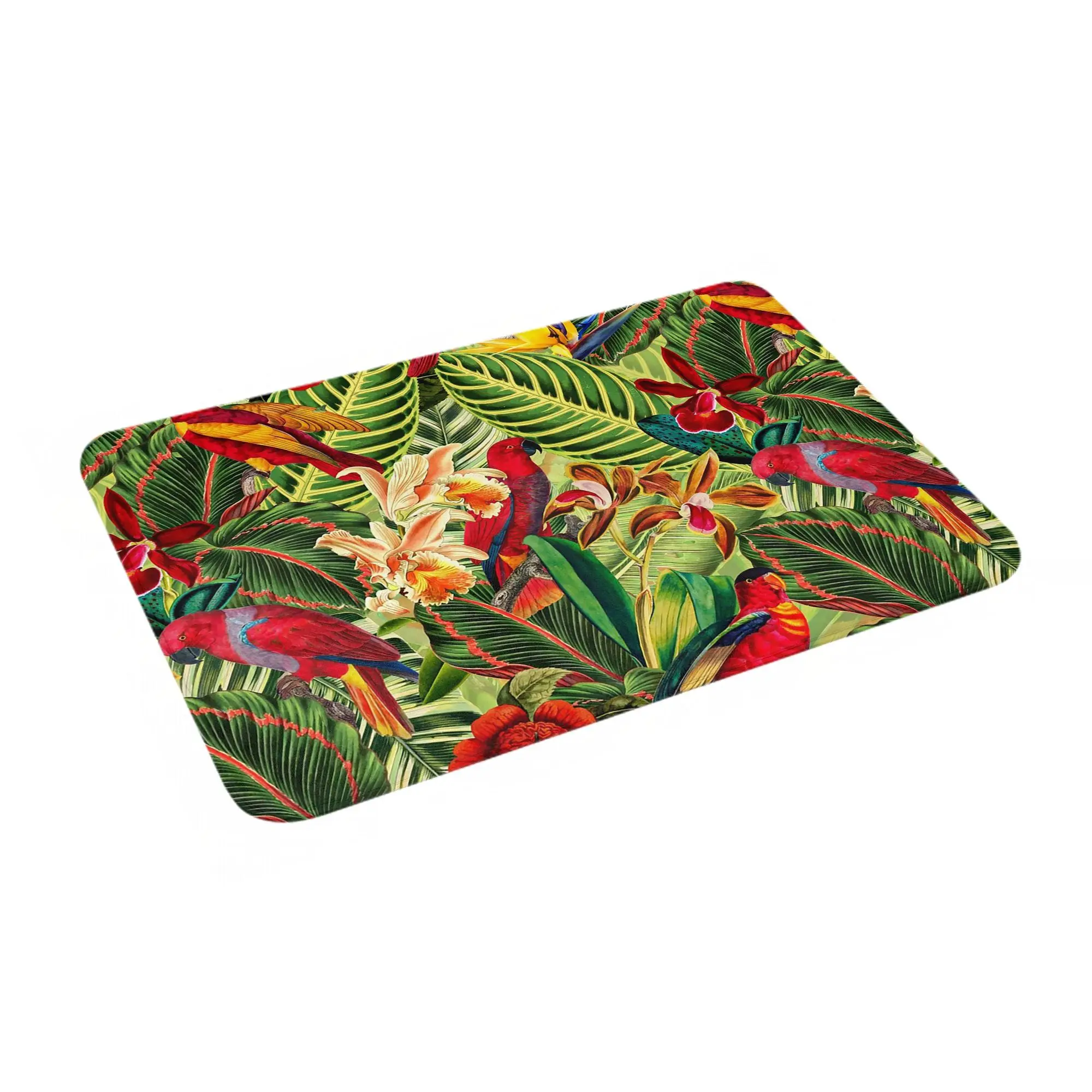 

Vintage Tropical Bird Jungle Botanical Night Botanical Garden Nightgarden Anti-slip Doormat Floor Mat Home Bedroom Footpad Mats