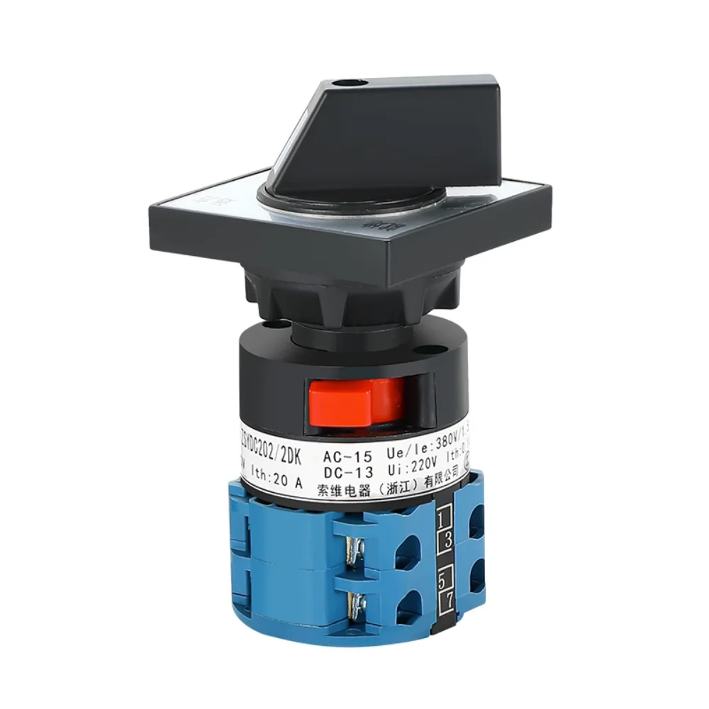 LW26-20 LW26-25 Electric 2/3 Position Rotary Cam Changeover Switch with Screws Silver Contact 20A 25A 1/2/3/4/5poles Cam Switch
