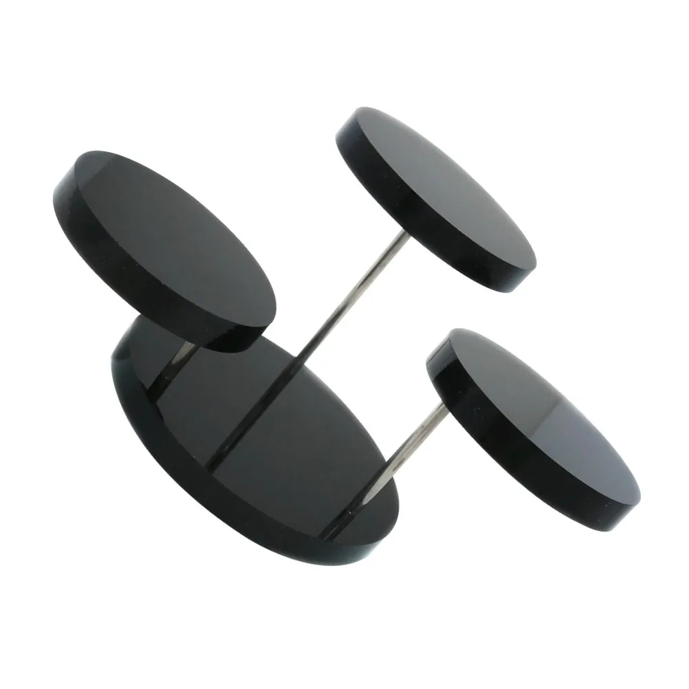 

Acrylic Ring Display Stand Black Three-Layer Circular Rotating Jewelry Organizer Ring Storage Rack Jewelry Holder