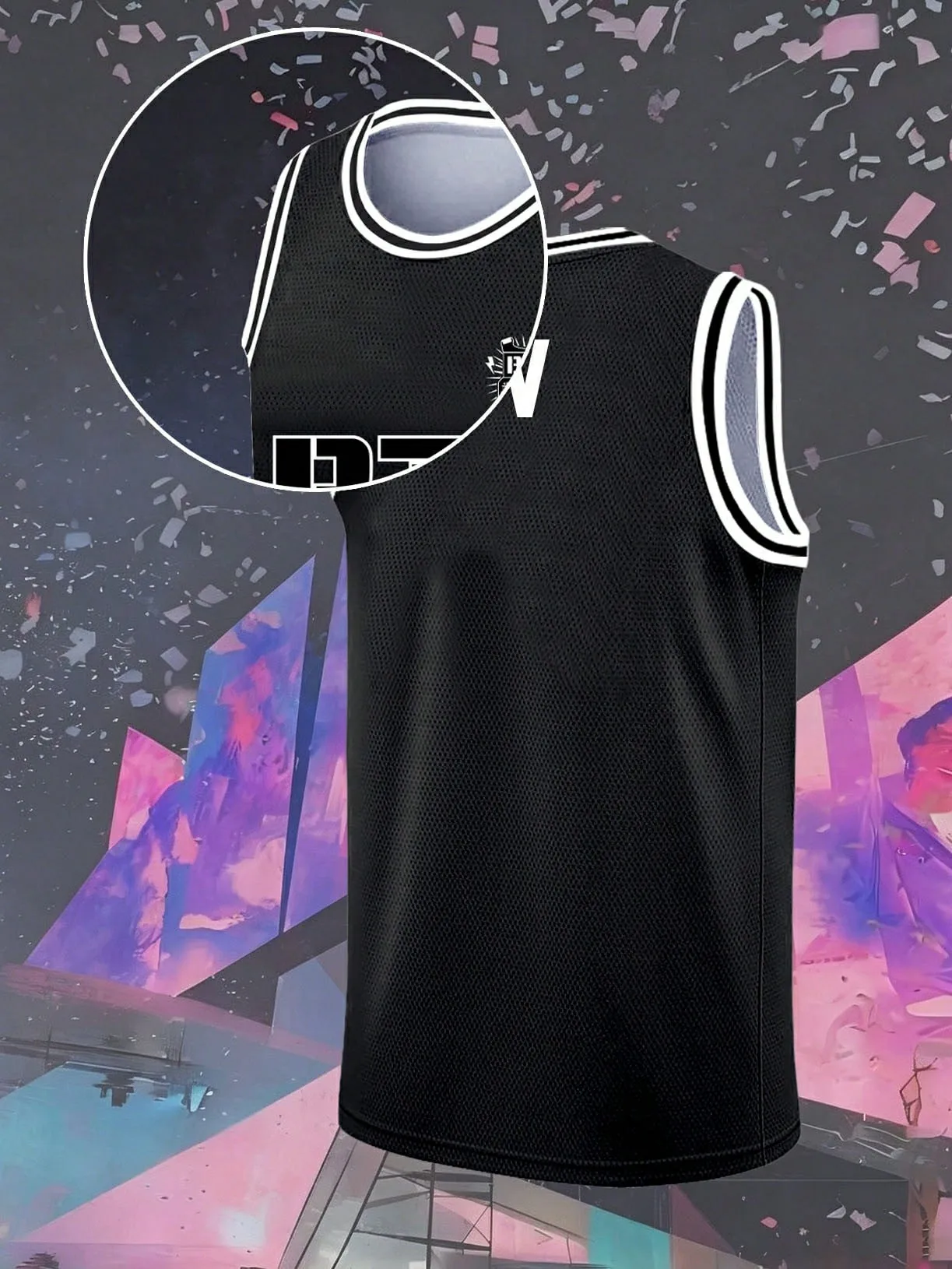 Fashion Men #92 Jersey Black Mesh Sleeveless Basketball Style Tank ARMY Fan Merch Casual Sport Streetwear Outfit view 5