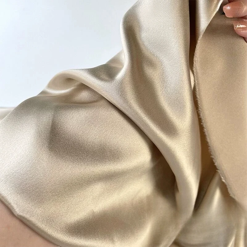 2 Yards Multi-color triacetate satin heavy drape glossy silky high-end fabric Formal dress suitdiyCloth