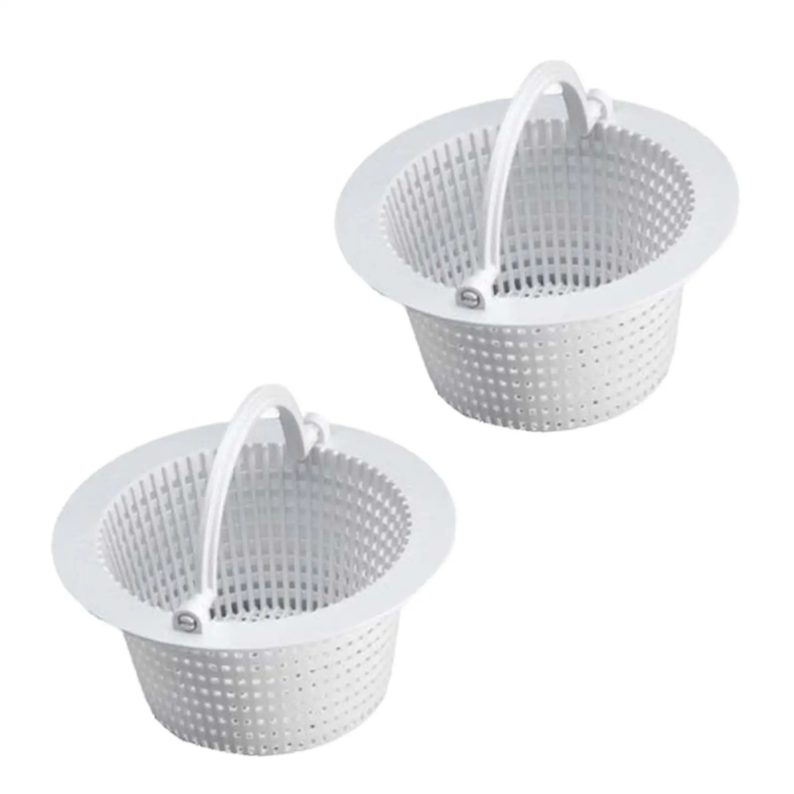 2x Pool Skimmer Basket Accessories Effective Portable with Handle Pool Leach Basket Replacement for Swimming Pool Cleaning Scum