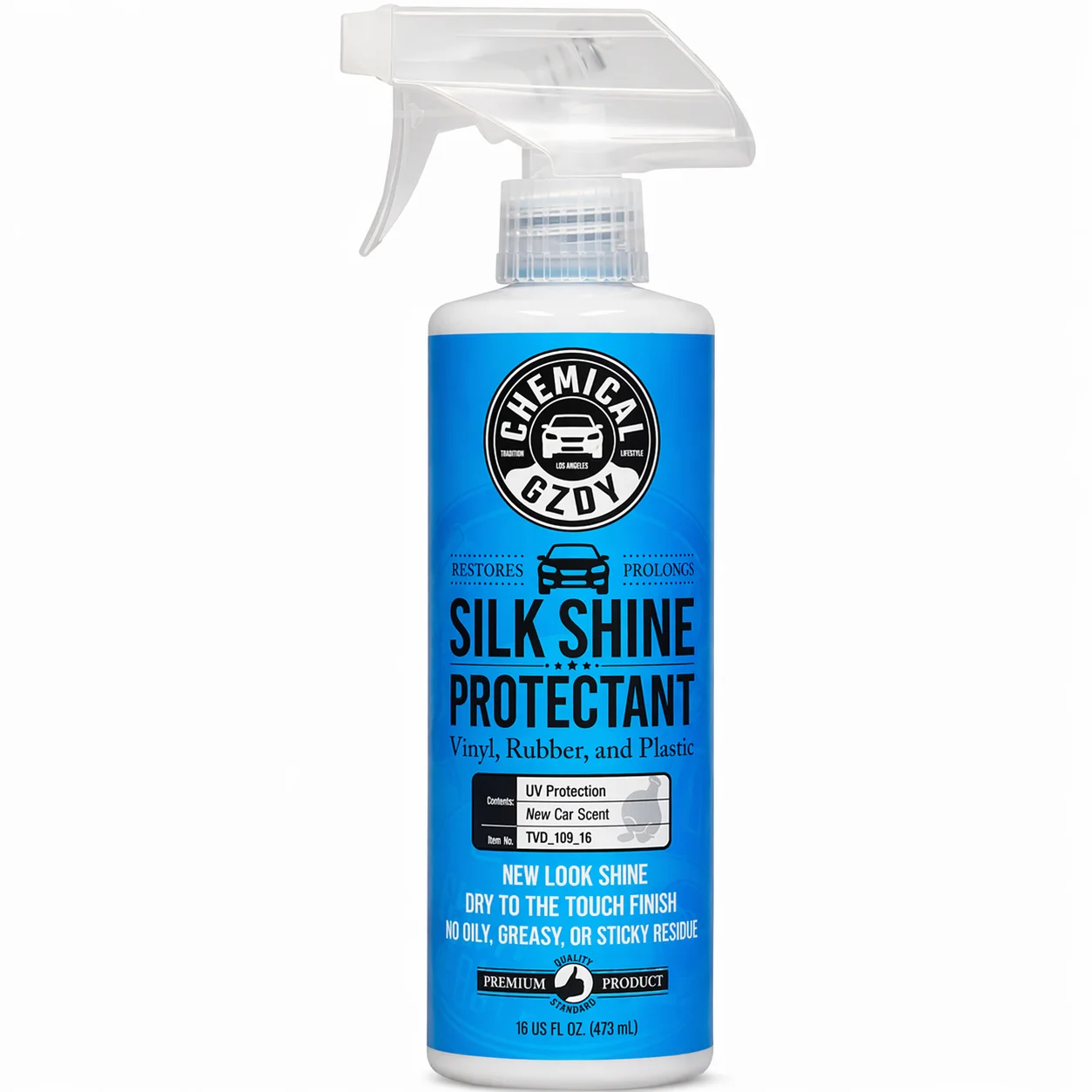 Silk Shine Protectant 16oz – Interior UV Dressing for Vinyl, Rubber & Plastic, Restores Shine, Non-Greasy Dry Finish