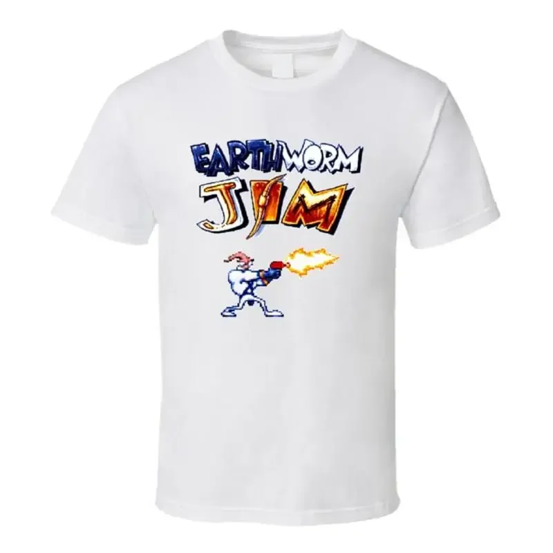 Earthworm Jim Retro Video Game T Shirt