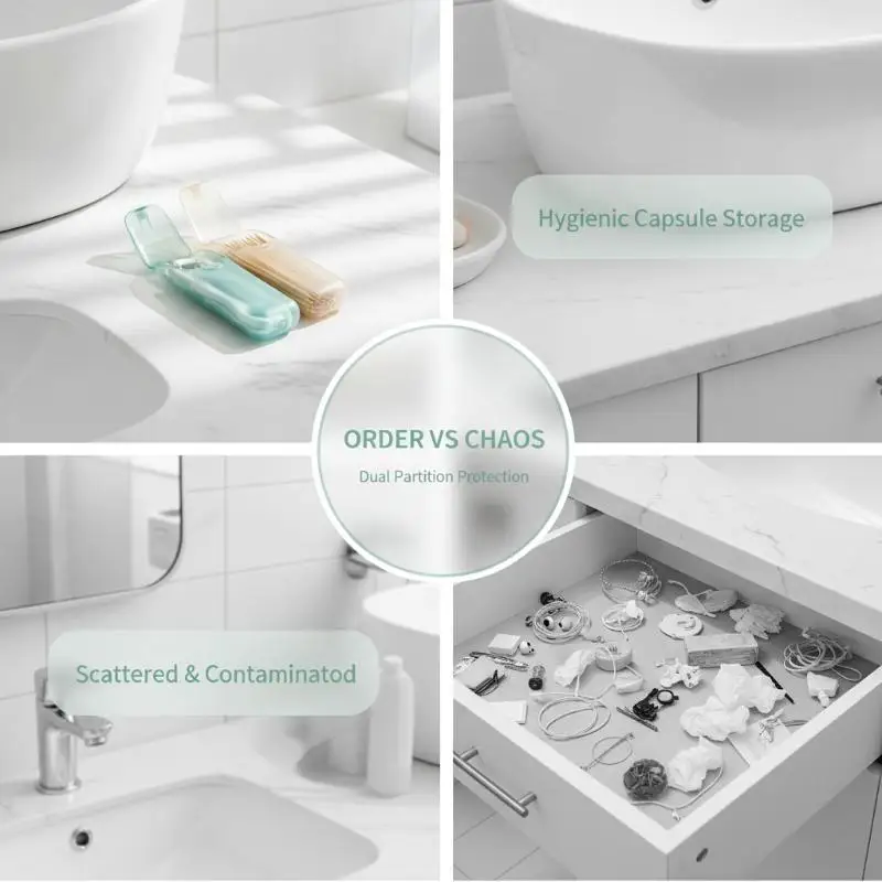 Sealed Portable Mini Storage Box Dustproof Moistureproof Small Container for Pill Vitamin Supplement Storage