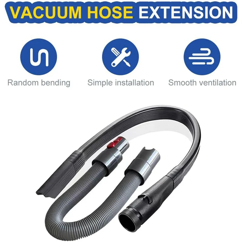 Hose Accessories for Dyson V7 V8 V10 V11 V15, Flexible Crevice Nozzle Adapter Hose Kit for Cleaning Corners and Space