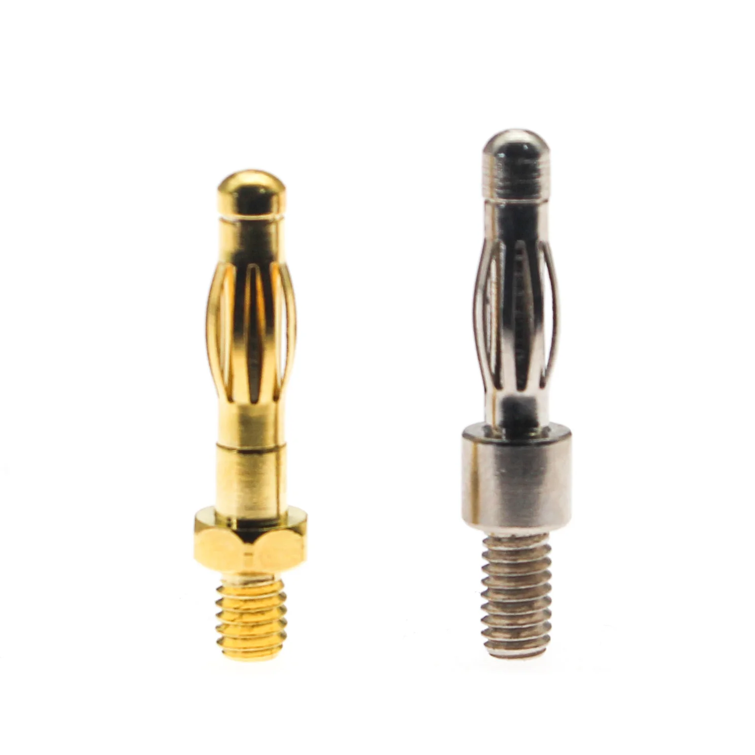 10Pcs/Lot Lantern Type banana plug male M4/M3 Connectors Audio Plug Solderless Electric DIY gold-plating electroplate copper