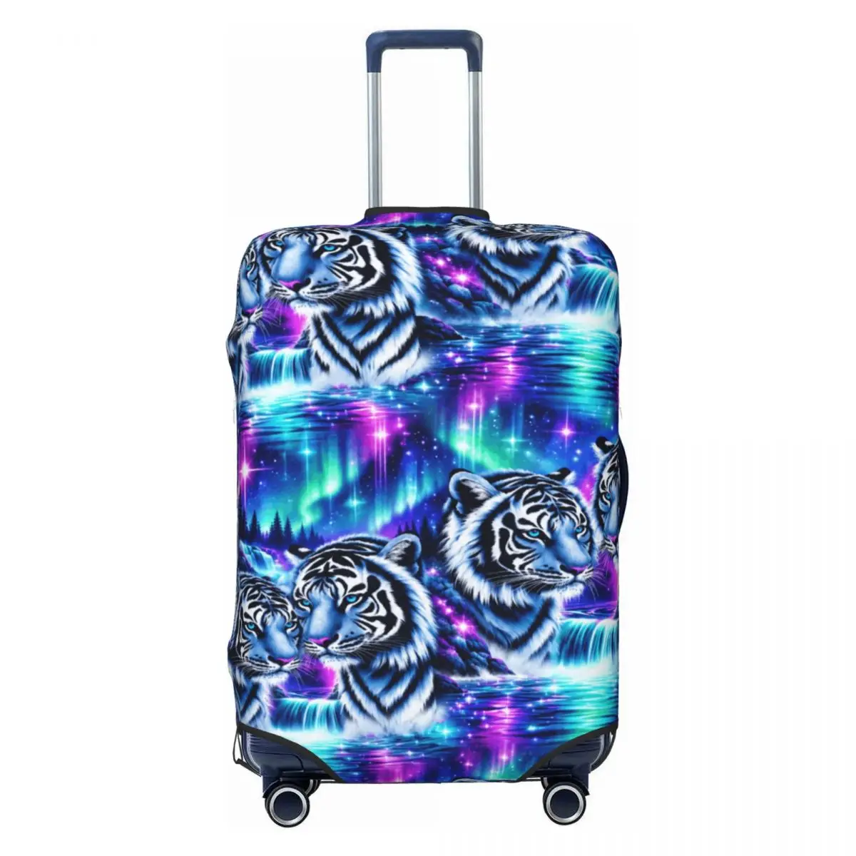 Tiger Patterned Suitcase Cover Flat 2d Digital Printing Holiday Business Strectch Luggage Supplies Protector