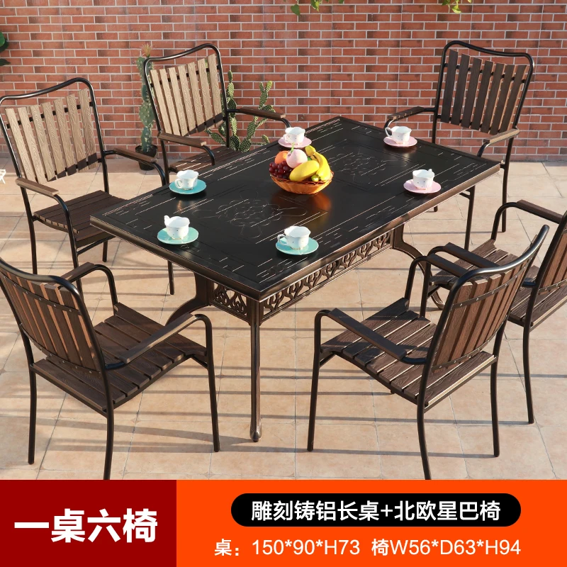 Factory Direct 2026 Top YXY combinazione tavolo e sedia in alluminio pressofuso cortile balcone giardino terrazza casa per il te