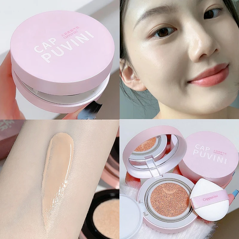 

【WHB】Cappuvini Moisturizing Cushion Cream Light Waterproof Natural Liquid Foundation Brightens Skin Tone Air Cushion BB Cream