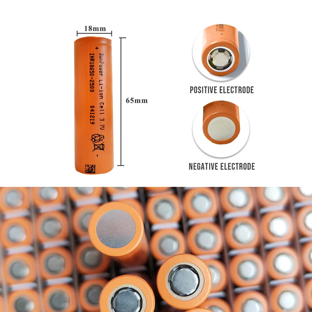 3.7V 2500mah аккумулятор 18650 High-quality INR18650-25T Rechargeable Battery 30A 10C Lithium Battery