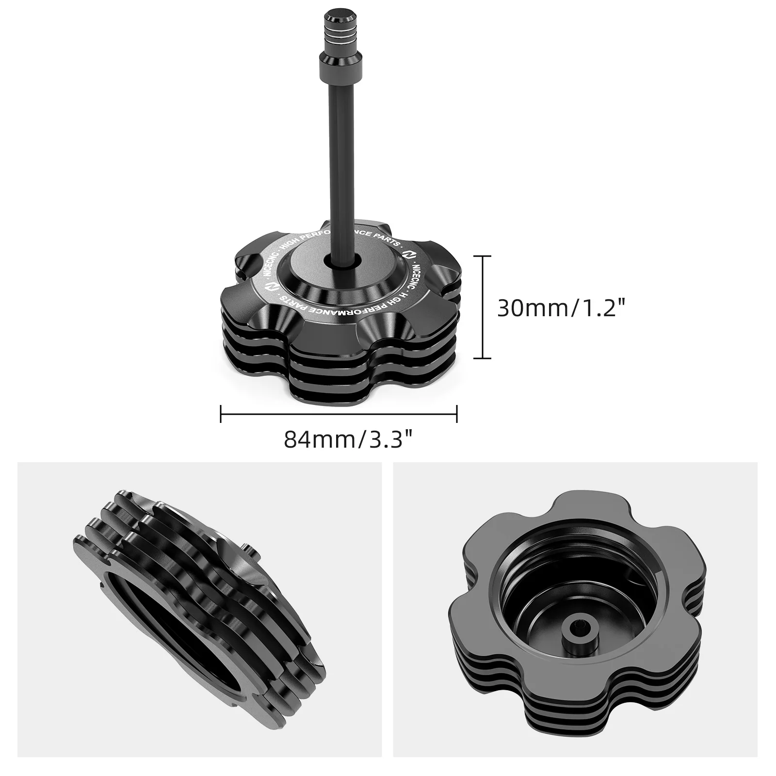 NICECNC für Yamaha RAPTOR 700/R/RSE 2011-2026 Kraftstofftankdeckelschutz für GRIZZLY 125 2011-2013 TTR110E 125LE 230 50E YZ65 Aluminium – Detail 9
