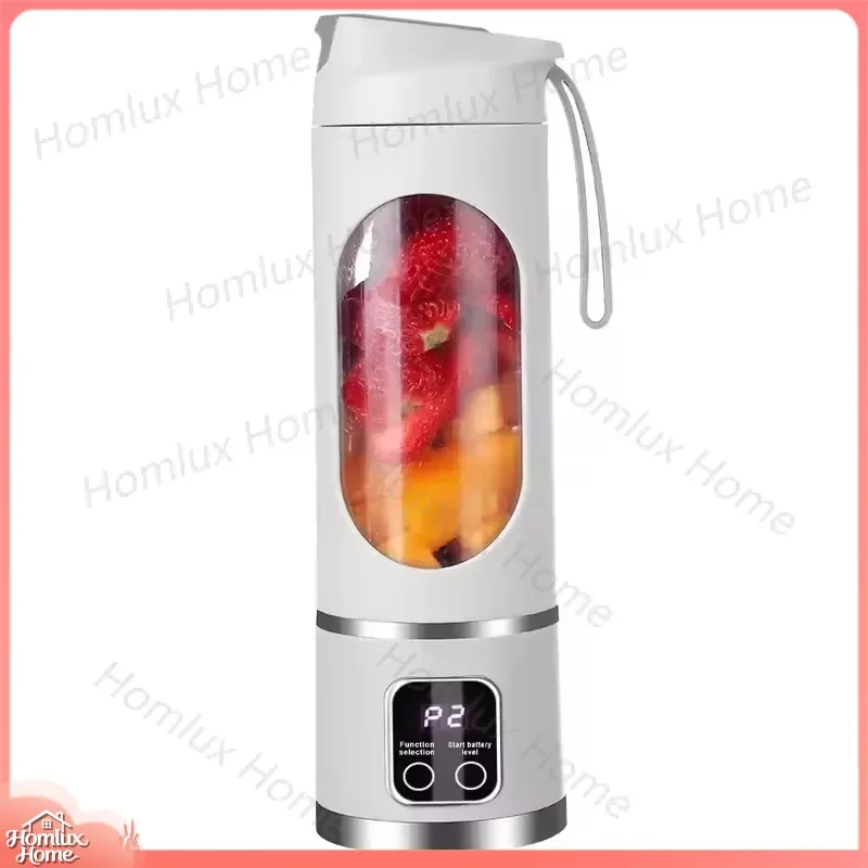 Portable Juicer USB Rechargeable Blender Cup Mini Smoothie Maker Battery Operated Fruit Juice Mixer for Travel Home