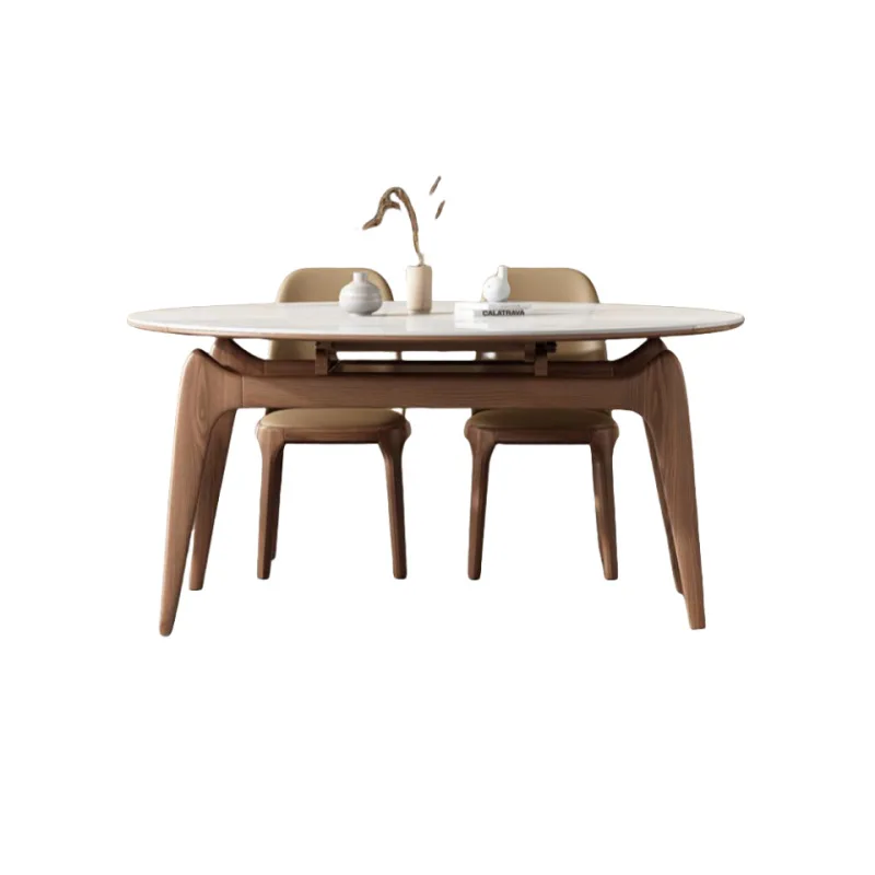 

Dining table and chair combination, retractable folding square, dual-purpose modern