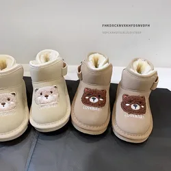 Botas Para niina 2023 stivale invernale per bambini Cartoon Snow Boot peluche Boy Cotton Shoe Warm Girl Home Shoe High Top Shoe for Boy