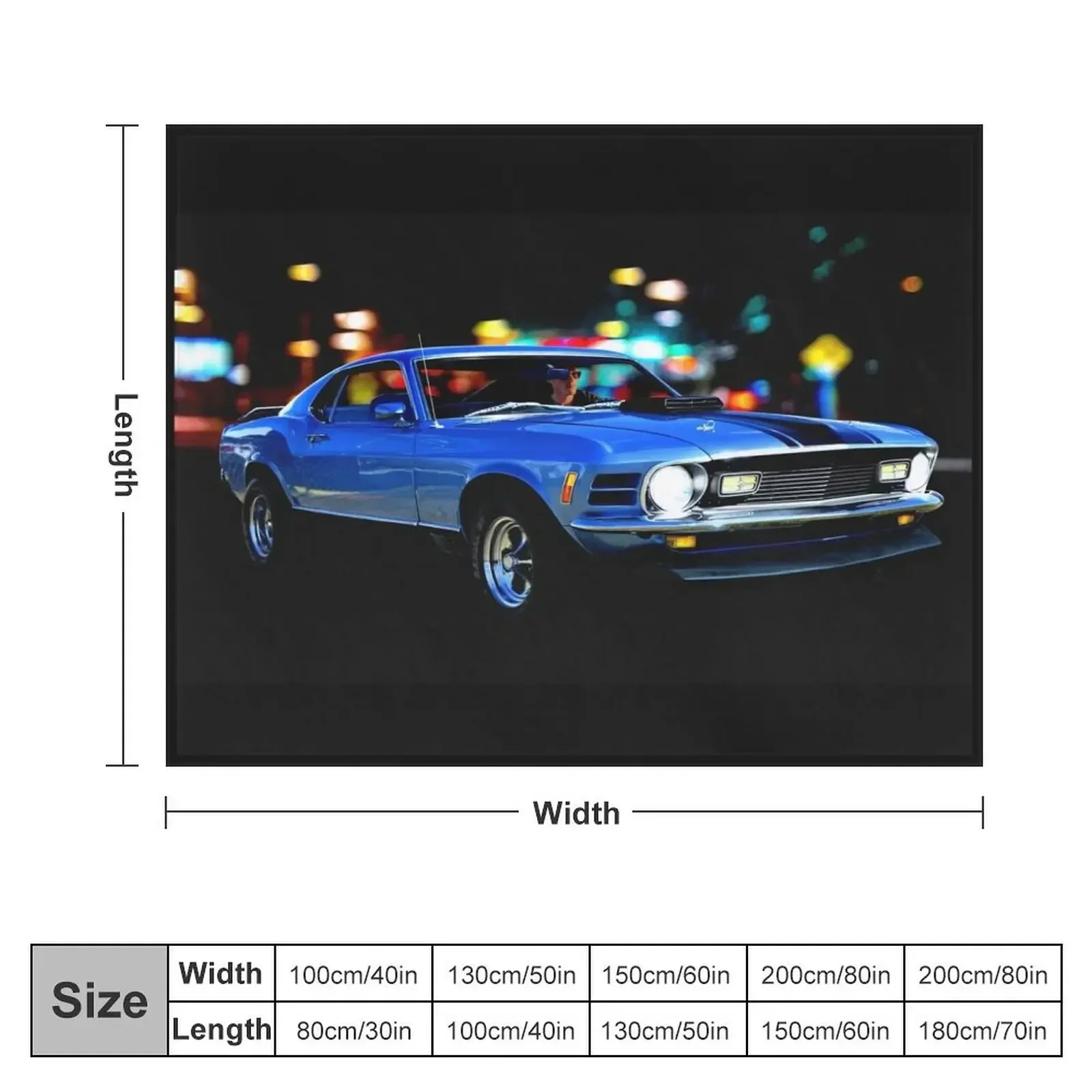 1970 Mach 1 Mustang Throw Blanket Sofa Throw Soft Plaid Beach Luxury Throw Blankets