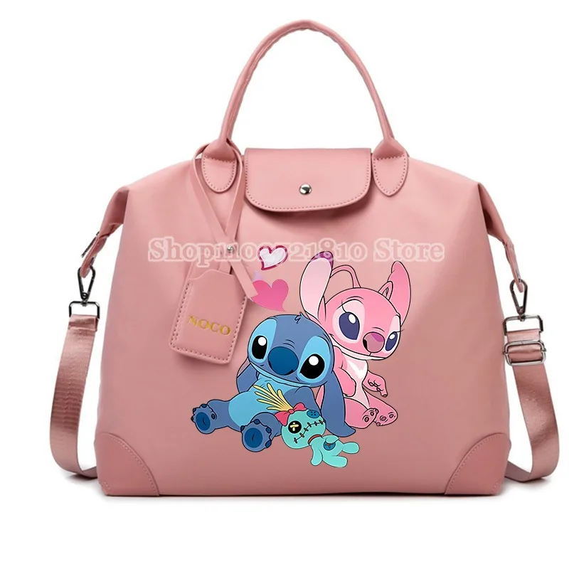 Stitch Disney Travel Tote Portable Lightweight Waterproof Large Capacity Leisure Gym Bag Anime Women Fashion Shoulder Bag Gift