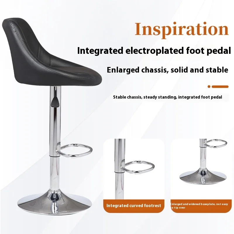 Moderner, einfacher, luxuriöser Barhocker für Zuhause, hoher Liftstuhl, drehbare Rückenlehne, Eisenmaterial für Outdoor-Küchenhersteller im Großhandel