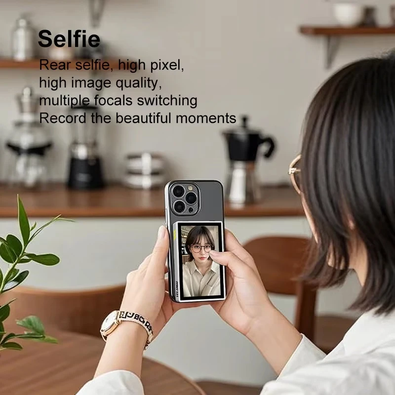 YELANGU TP01 Wireless Monitor Screen Using Phone Rear Camera For Selfie Vlog Live Stream TikTok Compatible with IOS Android
