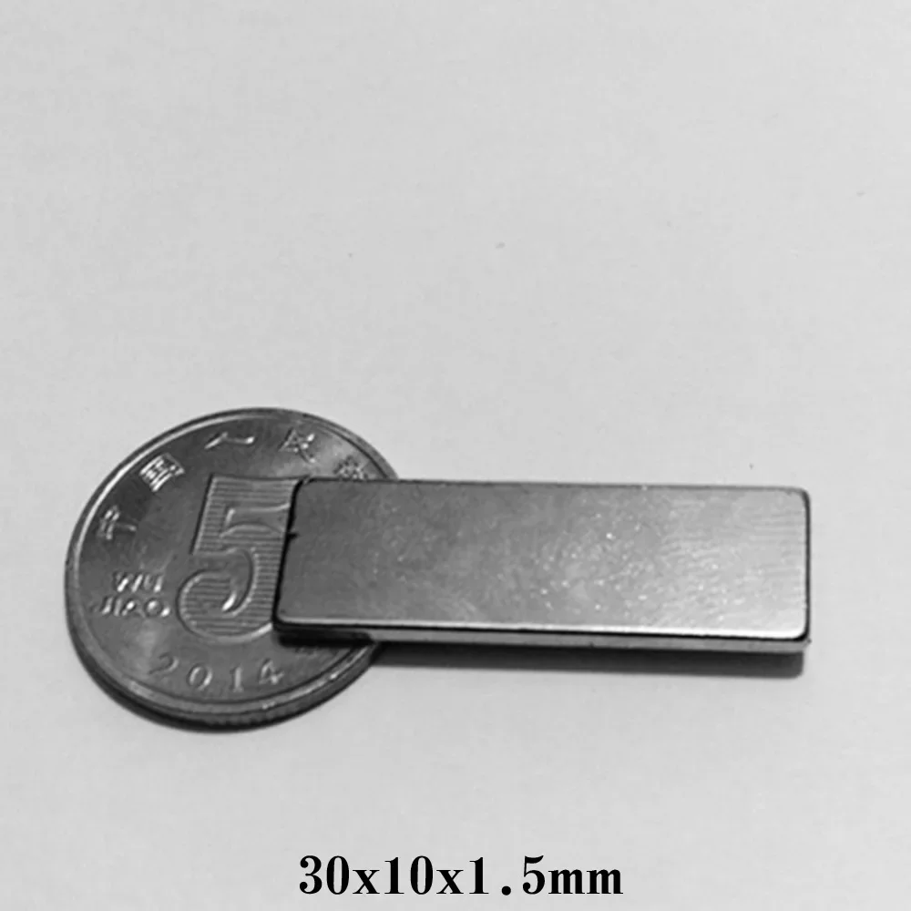 30x10x1.5 Strong Quadrate Neodymium Magnet 30mm*10mm Powerful NdFeB Magnetic 30x10x1.5mm Rare Earth Magnets 30*10*1.5