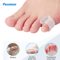 Pexmen 2Pcs Gel Toe Separator Pinky Toe Spacers Little Toe Cushions for Preventing Rubbing Relieve Pressure Foot Care Tool